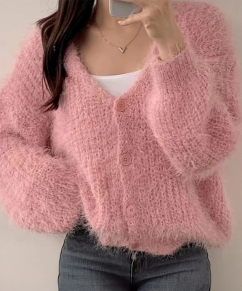 セール】blackdia ocean ふわふわ シャギーニット カーディガン