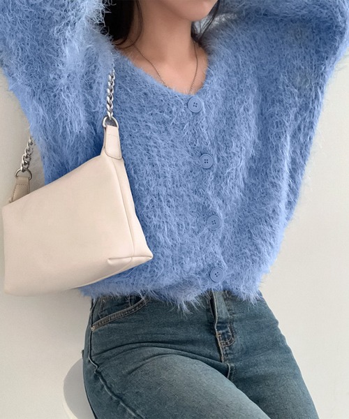 セール】blackdia ocean ふわふわ シャギーニット カーディガン
