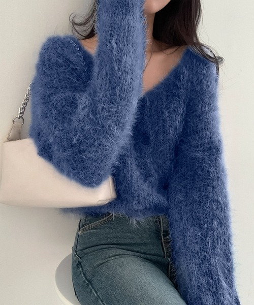 セール】blackdia ocean ふわふわ シャギーニット カーディガン