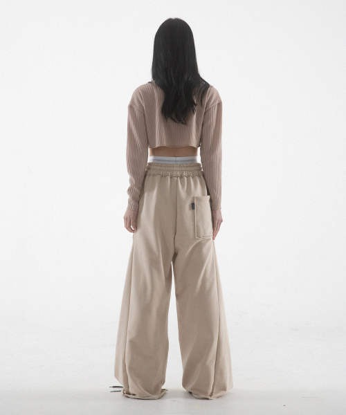 SIX COLON NINETEEN GEOMETRY PANTS - SAND（スウェットパンツ