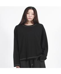 OUTSTITCH LOOSE FIT LONG SLEEVE TEE - Black