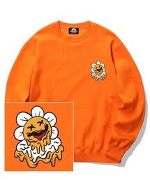 メルティングデイジーロゴ クルーネック - オレンジ