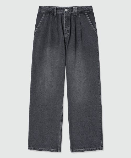 DECET(デケト)の「Dawn 2Pleats Wide Jeans DCPT007BRBlack(デニムパンツ・レディース・その他・26/28/30/32/34)」の8枚目の写真
