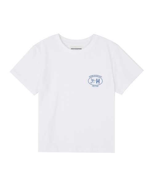 HARDCORE HAPPINESS(ハードコアハピネス)の「FEEL IT OUT スリム半袖Tシャツ_ホワイト(Tシャツ/カットソー・レディース・その他・SMALL/MEDIUM)」の2枚目の写真