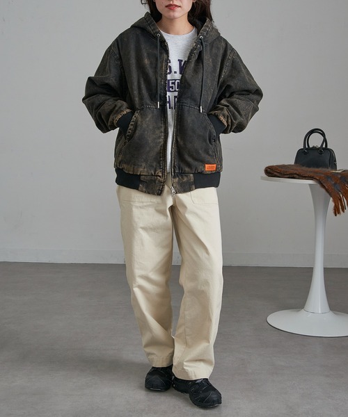 UNIVERSAL OVERALL（ユニバーサルオーバーオール）の「【UNIVERSAL OVERALL】U2531425 Hoodie Jacket（その他アウター・メンズ・ブラウン/ブラック・S/L/XL/M）」の17枚目の写真