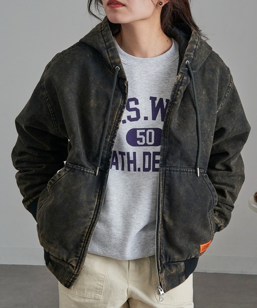 UNIVERSAL OVERALL（ユニバーサルオーバーオール）の「【UNIVERSAL OVERALL】U2531425 Hoodie Jacket（その他アウター・メンズ・ブラウン/ブラック・S/L/XL/M）」の4枚目の写真