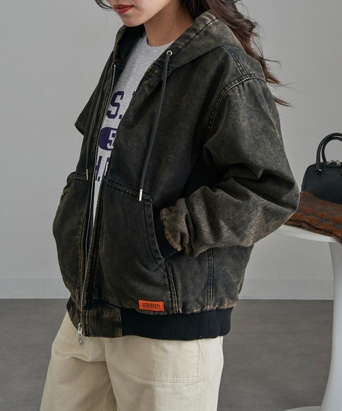 UNIVERSAL OVERALL（ユニバーサルオーバーオール）の「【UNIVERSAL OVERALL】U2531425 Hoodie Jacket（その他アウター・メンズ・ブラウン/ブラック・S/L/XL/M）」の3枚目の写真