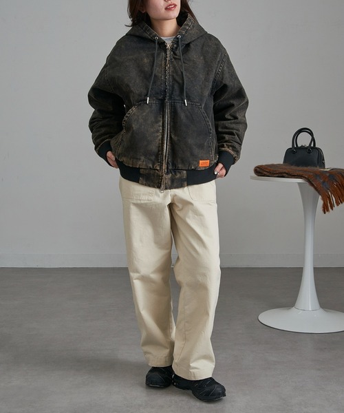 UNIVERSAL OVERALL（ユニバーサルオーバーオール）の「【UNIVERSAL OVERALL】U2531425 Hoodie Jacket（その他アウター・メンズ・ブラウン/ブラック・S/L/XL/M）」の18枚目の写真