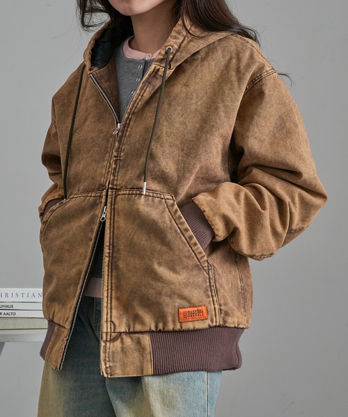 UNIVERSAL OVERALL（ユニバーサルオーバーオール）の「【UNIVERSAL OVERALL】U2531425 Hoodie Jacket（その他アウター・メンズ・ブラウン/ブラック・S/L/XL/M）」の20枚目の写真