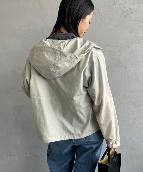 DANTON（ダントン）の「[DANTON/ダントン] ショート丈 フード付きナイロンジャケット（その他アウター・レディース・グレイッシュベージュ/ブラック・M/S）」の19枚目の写真