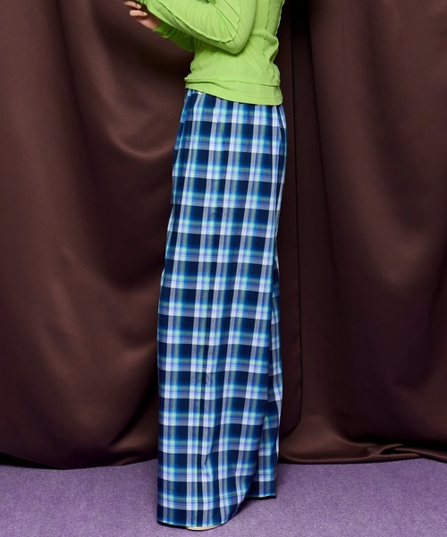 MAISON SPECIAL（メゾンスペシャル）の「Multi-Color Easy Check Pants/マルチカラーイージーチェックパンツ（その他パンツ・レディース・ピンク/ホワイト/オレンジ/イエロー/ネイビー・38/36）」の8枚目の写真