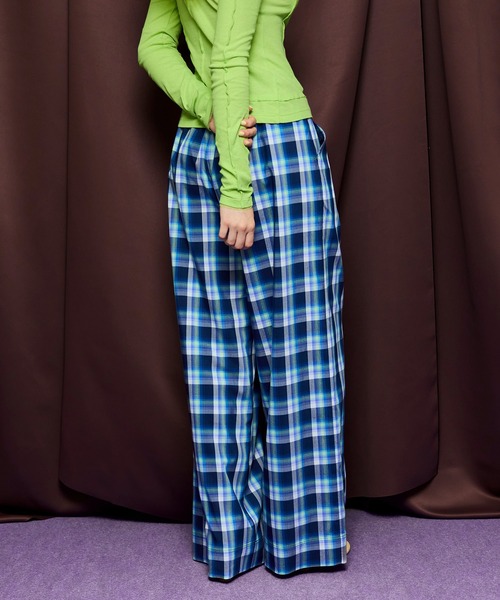 MAISON SPECIAL（メゾンスペシャル）の「Multi-Color Easy Check Pants/マルチカラーイージーチェックパンツ（その他パンツ・レディース・ピンク/ホワイト/オレンジ/イエロー/ネイビー・38/36）」の9枚目の写真