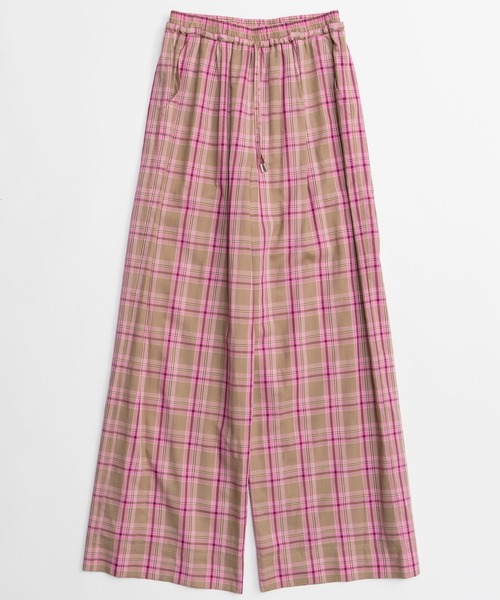 MAISON SPECIAL（メゾンスペシャル）の「Multi-Color Easy Check Pants/マルチカラーイージーチェックパンツ（その他パンツ・レディース・ピンク/ホワイト/オレンジ/イエロー/ネイビー・38/36）」の14枚目の写真