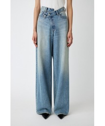 MOUSSY（マウジー）の「CROSS WAIST WIDE STRAIGHT / クロスウエストワイドストレート（デニムパンツ）」