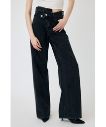 MOUSSY（マウジー）の「CROSS WAIST WIDE STRAIGHT   クロスウエストワイドストレート（デニムパンツ）」