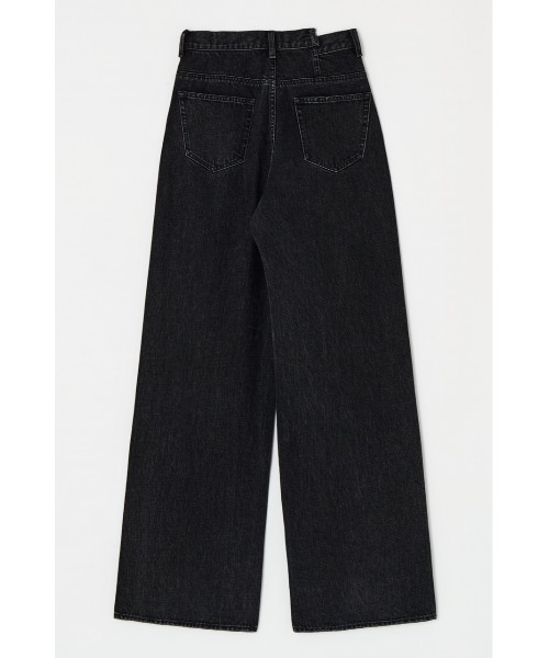 MOUSSY（マウジー）の「CROSS WAIST WIDE STRAIGHT / クロスウエストワイドストレート（デニムパンツ・レディース・ダークブルー/ブラック/ライトブルー/ブルー・0/1/2）」の11枚目の写真