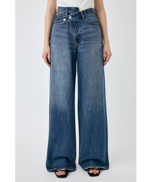 moussy クロスウエストワイドストレート CROSS WAIST WIDE STRAIGHT / クロスウエストワイドストレート（デニム