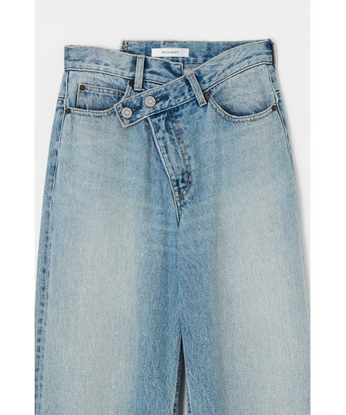 moussy クロスウエストワイドストレート CROSS WAIST WIDE STRAIGHT/クロスウエストワイドストレートデニム