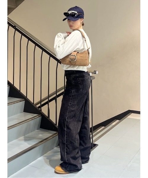 CROSS WAIST WIDE STRAIGHT / クロスウエストワイドストレート（デニム