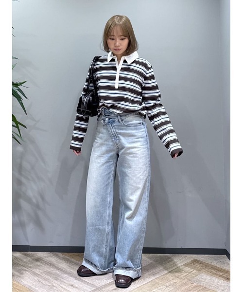 CROSS WAIST WIDE STRAIGHT / クロスウエストワイドストレート（デニム