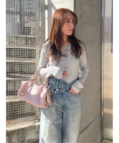 CROSS WAIST WIDE STRAIGHT / クロスウエストワイドストレート（デニム