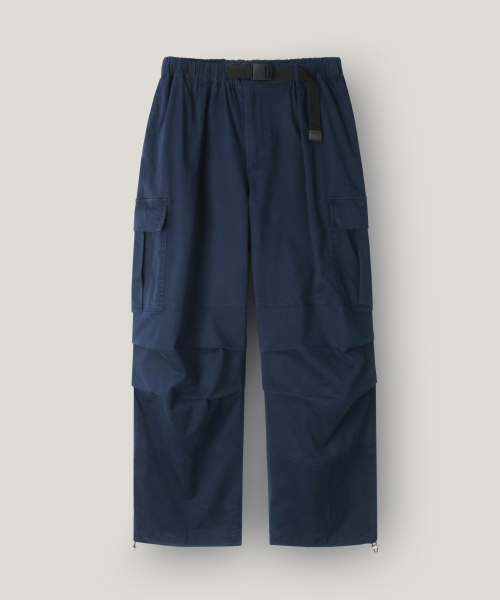 INDUST(インダスト)の「ベルト付きカーゴワイドパラシュートパンツ_カーキ(その他パンツ・レディース・カーキ・2(M)/3(L))」の3枚目の写真