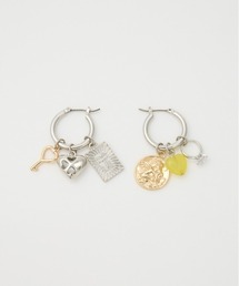SLY | HOOP CHARM P/EARRING フープ チャーム ピアス(ピアス(両耳用))