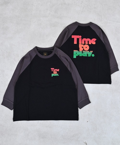 Life Support Products（ライフサポートプロダクツ）の「前後プリントラグランロンティ（Tシャツ/カットソー・キッズ・ホワイト/ピンク/ブルー/ブラック・80/90/95/100/110/120/130/140/150）」の2枚目の写真