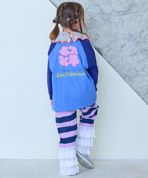 Life Support Products（ライフサポートプロダクツ）の「前後プリントラグランロンティ（Tシャツ/カットソー・キッズ・ホワイト/ピンク/ブルー/ブラック・80/90/95/100/110/120/130/140/150）」の19枚目の写真