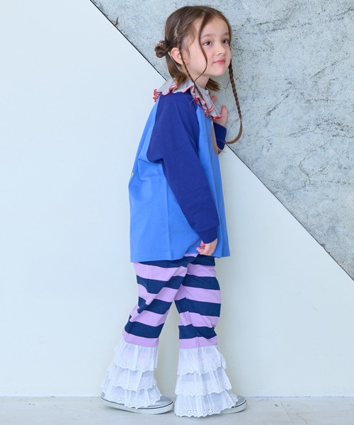 Life Support Products（ライフサポートプロダクツ）の「前後プリントラグランロンティ（Tシャツ/カットソー・キッズ・ホワイト/ピンク/ブルー/ブラック・80/90/95/100/110/120/130/140/150）」の18枚目の写真