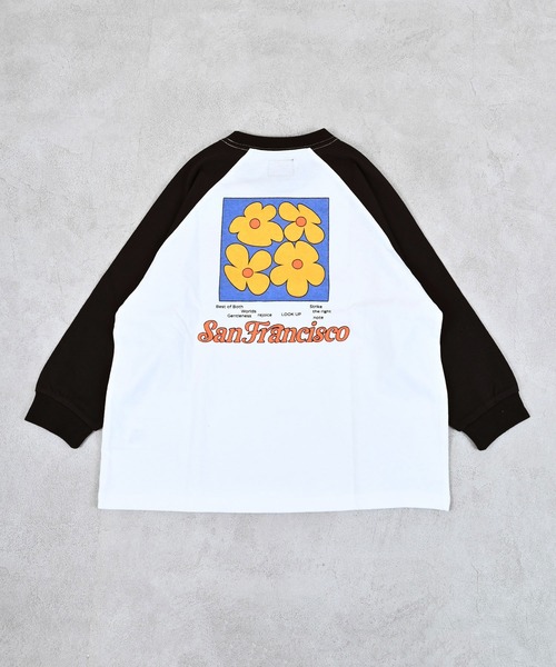 Life Support Products（ライフサポートプロダクツ）の「前後プリントラグランロンティ（Tシャツ/カットソー・キッズ・ホワイト/ピンク/ブルー/ブラック・80/90/95/100/110/120/130/140/150）」の8枚目の写真