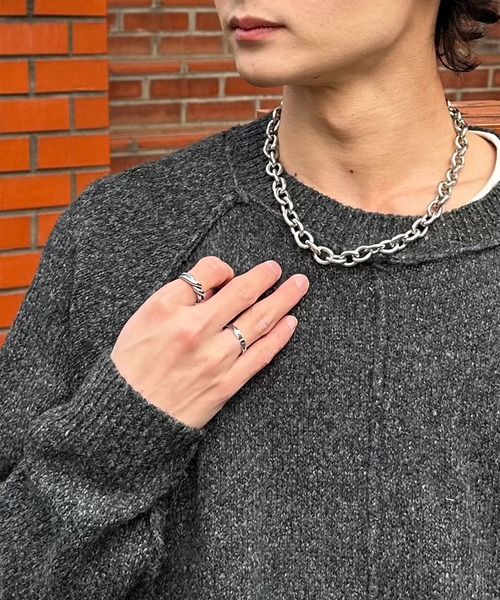 SBG（エスビー）の「インフルエンサー みずきち × SBG ウェーブツインリング（リング・メンズ・シルバー・14号/16号/18号/21号）」の2枚目の写真