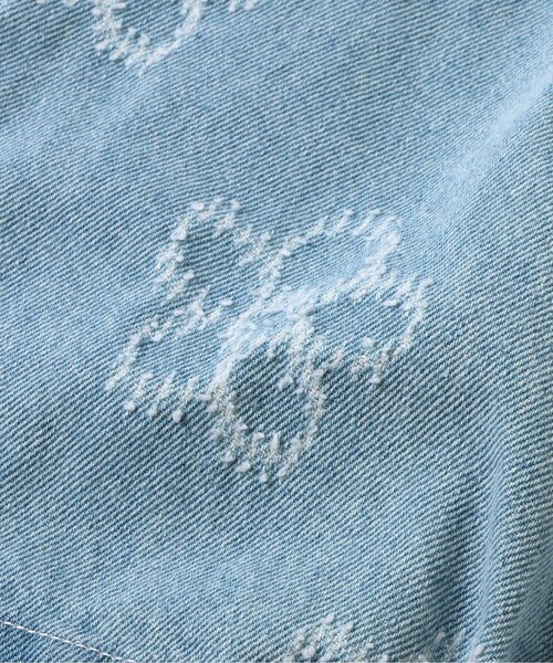 BREEZE（ブリーズ）の「フラワーデニムジャンスカ（ジャンパースカート・キッズ・ネイビー/サックスブルー・130/120/100/110/90/80）」の9枚目の写真