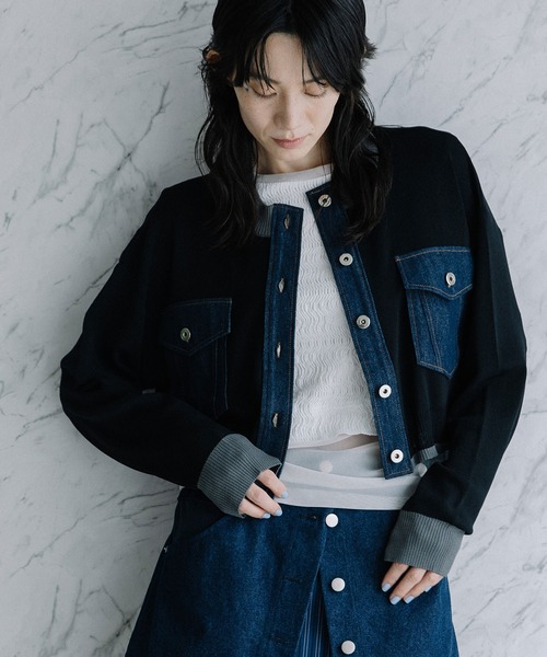 MARECHAL TERRE（マルシャルテル）の「ニットカーディガン（ニット/セーター・レディース・グレー/ネイビー/アイボリー/ブラック・MEDIUM）」の3枚目の写真