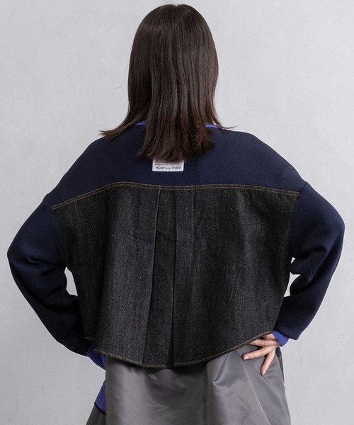 MARECHAL TERRE（マルシャルテル）の「ニットカーディガン（ニット/セーター・レディース・グレー/ネイビー/アイボリー/ブラック・MEDIUM）」の7枚目の写真