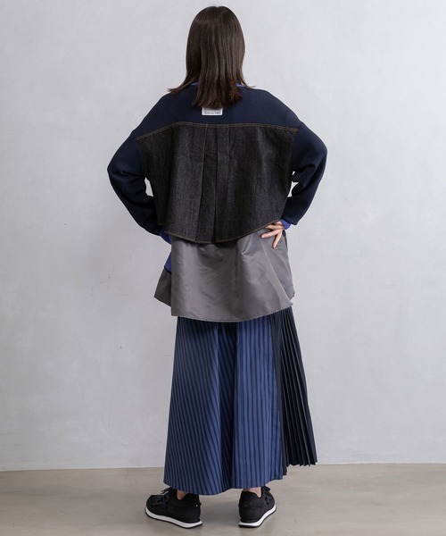 MARECHAL TERRE（マルシャルテル）の「ニットカーディガン（ニット/セーター・レディース・グレー/ネイビー/アイボリー/ブラック・MEDIUM）」の8枚目の写真