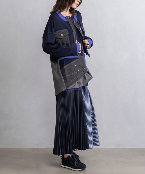 MARECHAL TERRE（マルシャルテル）の「ニットカーディガン（ニット/セーター・レディース・グレー/ネイビー/アイボリー/ブラック・MEDIUM）」の9枚目の写真