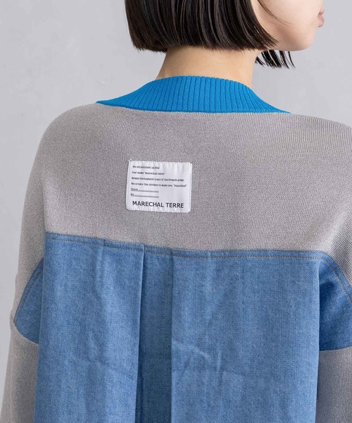 MARECHAL TERRE（マルシャルテル）の「ニットカーディガン（ニット/セーター・レディース・グレー/ネイビー/アイボリー/ブラック・MEDIUM）」の18枚目の写真