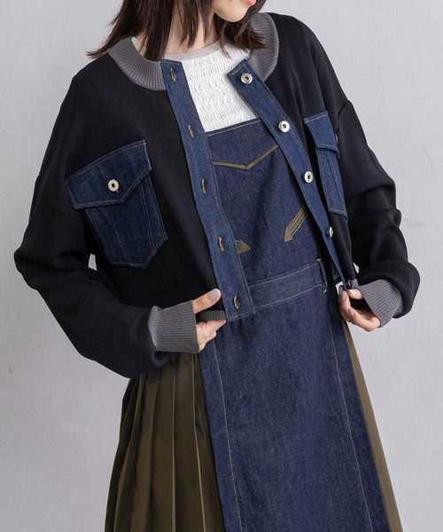 MARECHAL TERRE（マルシャルテル）の「ニットカーディガン（ニット/セーター・レディース・グレー/ネイビー/アイボリー/ブラック・MEDIUM）」の22枚目の写真