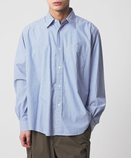 CITEN（シテン）の「＜CITEN＞スタンダードシャツ ストライプ（シャツ/ブラウス・メンズ・ライトブルー/グレー系・L/M/S）」の3枚目の写真