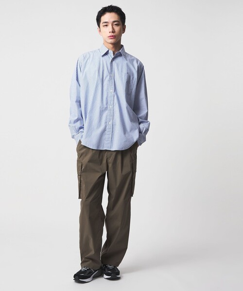 CITEN（シテン）の「＜CITEN＞スタンダードシャツ ストライプ（シャツ/ブラウス・メンズ・ライトブルー/グレー系・L/M/S）」の4枚目の写真