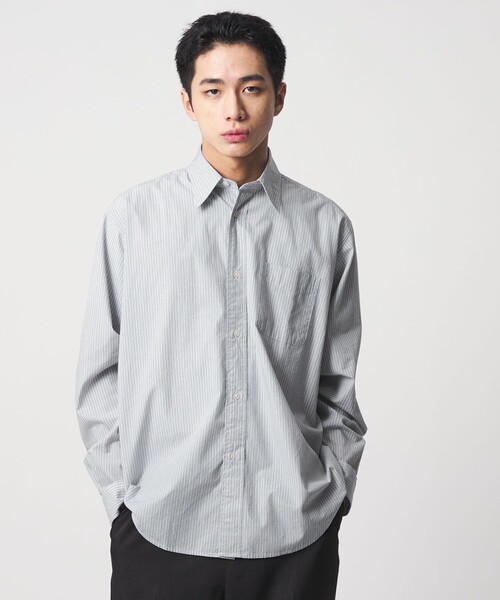 CITEN（シテン）の「＜CITEN＞スタンダードシャツ ストライプ（シャツ/ブラウス・メンズ・ライトブルー/グレー系・L/M/S）」の5枚目の写真