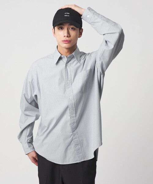 CITEN（シテン）の「＜CITEN＞スタンダードシャツ ストライプ（シャツ/ブラウス・メンズ・ライトブルー/グレー系・L/M/S）」の7枚目の写真
