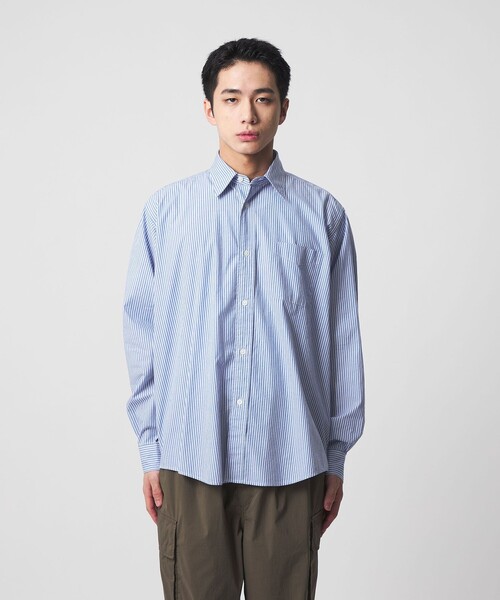 CITEN（シテン）の「＜CITEN＞スタンダードシャツ ストライプ（シャツ/ブラウス・メンズ・ライトブルー/グレー系・L/M/S）」の9枚目の写真