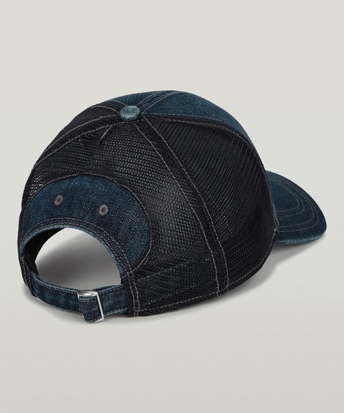 G-STAR（ジースター）の「Baseball Trucker Cap/デニムベースボールメッシュキャップ/トラッカーキャップ（キャップ・メンズ・ダークインディゴブルー・ONE SIZE）」の2枚目の写真
