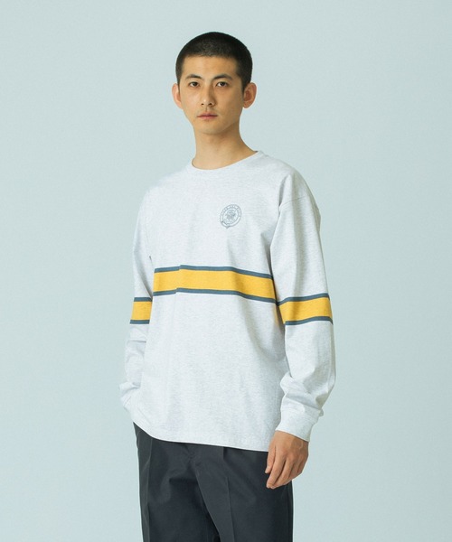 SILAS(サイラス)の「BOLD L/S TEE(Tシャツ/カットソー・メンズ・アッシュ/ホワイト・XL/L/M)」の1枚目の写真