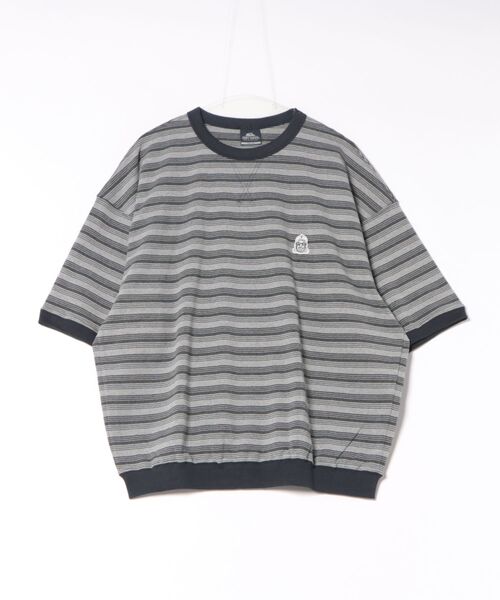 KRIFF MAYER（クリフメイヤー）の「チルタイムボーダースウェットT（Tシャツ/カットソー・メンズ・ブラック/グレー/グリーン/ブラウン・X-LARGE/LARGE/MEDIUM）」の2枚目の写真