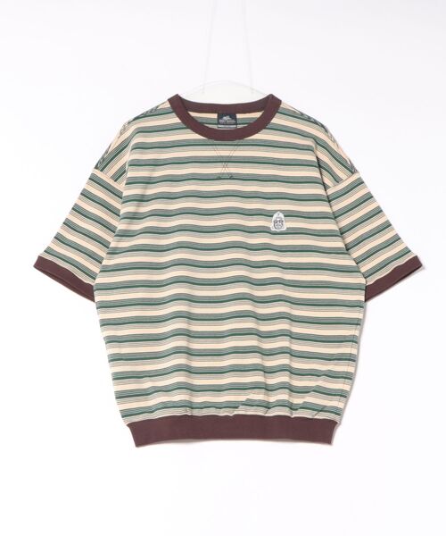 KRIFF MAYER（クリフメイヤー）の「チルタイムボーダースウェットT（Tシャツ/カットソー・メンズ・ブラック/グレー/グリーン/ブラウン・X-LARGE/LARGE/MEDIUM）」の4枚目の写真