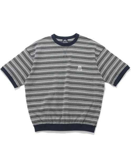 KRIFF MAYER（クリフメイヤー）の「チルタイムボーダースウェットT（Tシャツ/カットソー・メンズ・ブラック/グレー/グリーン/ブラウン・X-LARGE/LARGE/MEDIUM）」の3枚目の写真