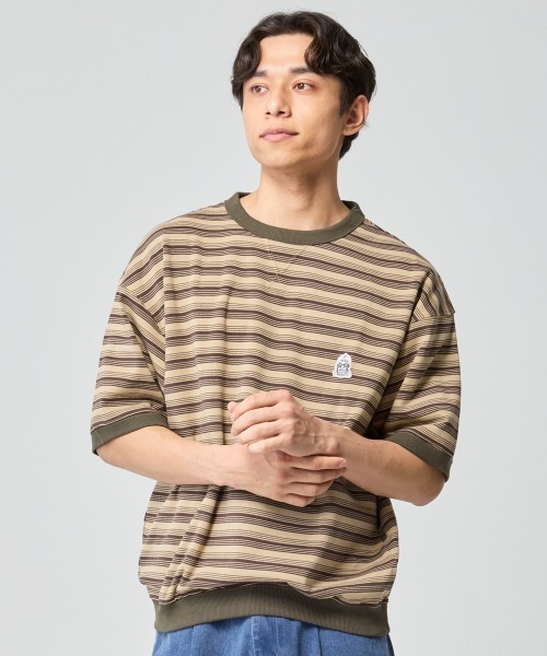 KRIFF MAYER（クリフメイヤー）の「チルタイムボーダースウェットT（Tシャツ/カットソー・メンズ・ブラック/グレー/グリーン/ブラウン・X-LARGE/LARGE/MEDIUM）」の12枚目の写真